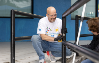 PPG Boys and Girls Club Colorful Communities 2025 painting railing